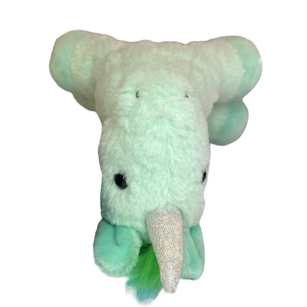 Manhattan Toy Unicorn Plush Mint Green Rainbow Silver Sparkle Heart Stuffed Toy - Picture 10 of 11